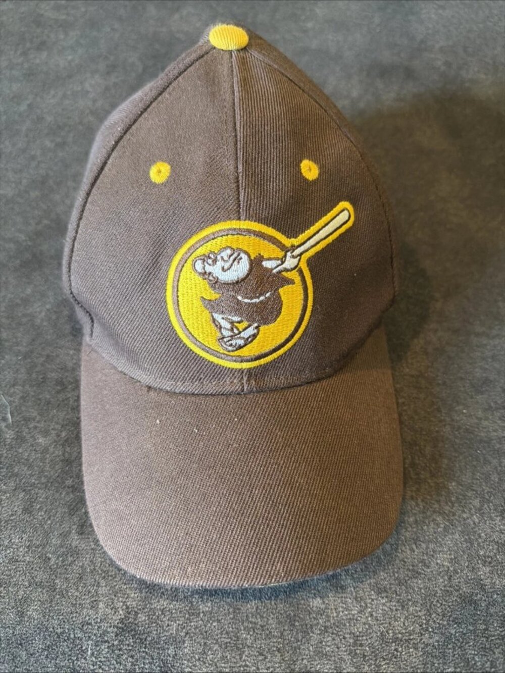 San Diego Padres MLB Snapback Hat Retro Brown Yellow Opening Day Sycuan Stars